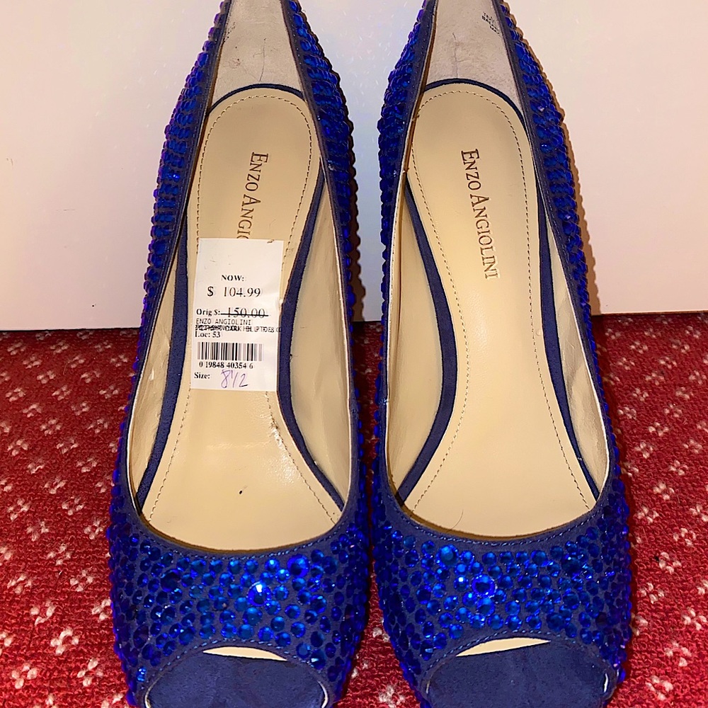 Enzo Angiolini electric blue stilettos